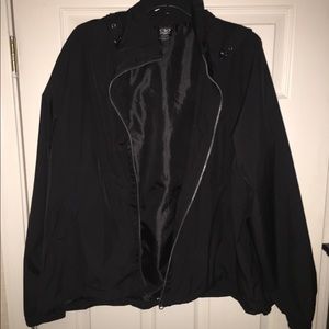 Black rain coat